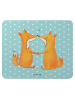 Mr. & Mrs. Panda Mouse Pad Füchse Liebe ohne Spruch in Türkis Pastell