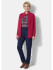 GOLDNER Cardigan mit Zopfmuster in bordeaux