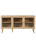 Beliani Vitrine ALBANY in Braun - (W) 150 x (H) 76 x (L) 40 cm