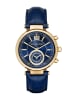 Michael Kors Damenuhr in Blau, Lederarmband, Modell: MK2425 Sawyer Lady