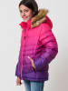 KOROSHI Wattierte Mädchenjacke mit Kapuze in FUCSIA / FUCHSIA