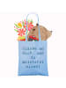 Mr. & Mrs. Panda Schultertasche Spruch Stolpersteine im Alltag m... in Sky Blue
