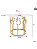 ABRIHOME Runder Esstisch in Marmoroptik 100x100x76 cm mit goldenen Metallbeinen