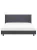 Beliani Doppelbett ALBI in Grau/Schwarz - (W) 175 x (H) 94 x (L) 211 cm