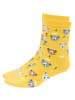 TupTam Kinder Socken Mädchen Jungen Bunt Gemustert 6er Pack in grün/gelb