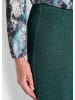 GOLDNER Kurzgröße:  Elegante Palazzohose VERA in Bouclé in smaragd