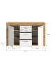 ebuy24 Sideboard Jam Weiß 125 x 35 cm