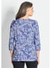 GOLDNER Bluse mit Muster, Halbarm in blau / gemustert