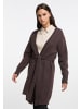 RISA Damen Strick Long Cardigan in Braun