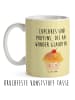 Mr. & Mrs. Panda Kaffeetasse Cupcake mit Spruch in Gelb Pastell