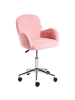 Beliani Bürostuhl PRIDDY in Rosa/Silber - (W) 60 x (H) 79 x (L) 60 cm
