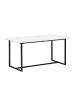 KADIMA DESIGN Esszimmertisch 160x80x76 cm Küchentisch in Marmor-Optik Modern, in Weiß