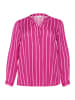 KAFFE curve Langarm-Bluse KCsida in Fuchsia / Pink Stripe
