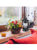 relaxdays Sturmlaterne LED in Schwarz - (B)15 x (H)24 x (T)11,5 cm
