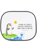 Mr. & Mrs. Panda Auto Hitzeschutz Pinguin Surfer mit Spruch in Weiß