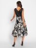 Heine Kleid in schwarz-champagner-bedruckt