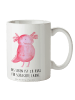 Mr. & Mrs. Panda Tasse Axolotl Glücklich mit Spruch in Weiß