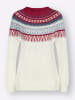 WITT WEIDEN Pullover in ecru-kirsche-gemustert