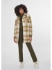 MADELEINE Lange Jacke, Karomuster, Hemdkragen in wollweiß / multicolor