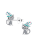 schmuck23 Silber Ohrringe 925 Katze 0,7 cm x 0,8 cm