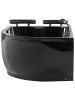 Beliani Eckbadewannen PARADISO in Schwarz/Silber - (W) 113 x (H) 63 x (L) 158 cm