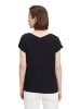 BETTY & CO Blusenshirt mit Webbesatz in Nature-Black