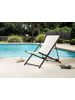 Beliani Gartenliege LOCRI II in Beige/Schwarz - (W) 60 x (H) 79 x (L) 95 cm