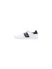 EA7 Emporio Armani Schwarz , Weiß Schwarz und Weiß Leder Low-Top-Sneaker