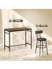 HOMCOM Bartisch Set in Braun 110L x 55B x 90H cm