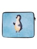 Mr. & Mrs. Panda Notebook Tasche Pinguin Marienkäfer ohne Spruch in Eisblau