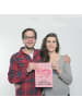 Mr. & Mrs. Panda Bild Einhorn Schwein mit Spruch in Rot Pastell