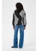 Kaffe Strickpullover KAwilma Regular fit in Grey Abstract Pattern
