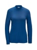 GOLDNER Stehkragenshirt aus Feinjersey, Langarm in royalblau