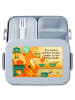 Mr. & Mrs. Panda MEPAL Bentobox Fuchs Koch Design mit Spruch in Blau Pastell