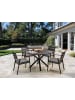Beliani 5-tlg Gartentisch Set MALETTO/TAVIANO in Schwarz/Braun