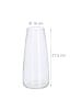 relaxdays Vase in Transparent - (H)21,5 x Ø10 cm