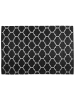 Beliani Outdoorteppich ALADANA in Schwarz/Weiß - (W) 140 x (H) 0.3 x (L) 200 cm