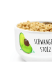 Mr. & Mrs. Panda Müslischale Avocado Schwangerschaft mit Spruch in Weiß