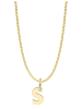 Adeliás Unisex Anhänger – Buchstabe N Buchstabenanhänger aus 375 Gold in gold