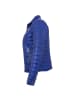 JILANI Stepplederjacke Lammnappa in Blau