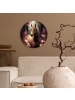OnlyWow Rundes Wandbild Altrosa