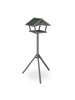 relaxdays Vogelfutterhaus in Grau/ Grün - (B)70 x (H)139 x (T)60 cm