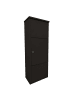 relaxdays Paketbox in Schwarz - (B)38 x (H)105 x (T)23 cm