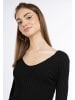myMo ROCKS Damen Kleid Aus Rippstrick in Schwarz