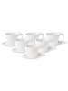 Villeroy & Boch 6er Set Kaffeetassen mit Untertassen Flow 200 ml in weiß