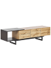 Beliani TV-Schrank FIORA in Braun/Schwarz - (W) 160 x (H) 44 x (L) 39 cm