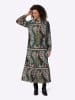 Heine Druckkleid in marine-oliv-bedruckt