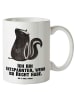 Mr. & Mrs. Panda Kaffeetasse Stinktier Sitzen mit Spruch in Weiß