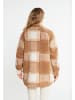 VINAJA Women Übergangsjacke Aus Wollgemisch in Kariert Beige Braun