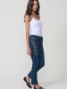 KOROSHI Schmale bestickte Damenjeans in blau